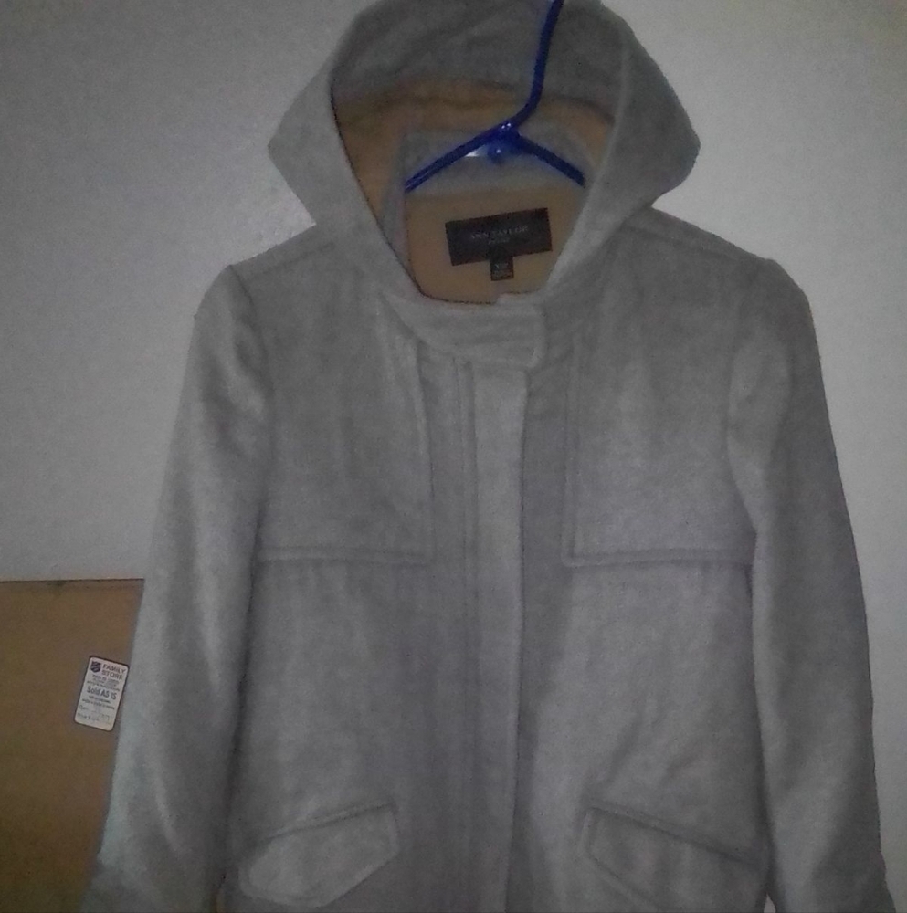 **ANNE TAYLOR WOOL COAT WITH HOODIE!!**
